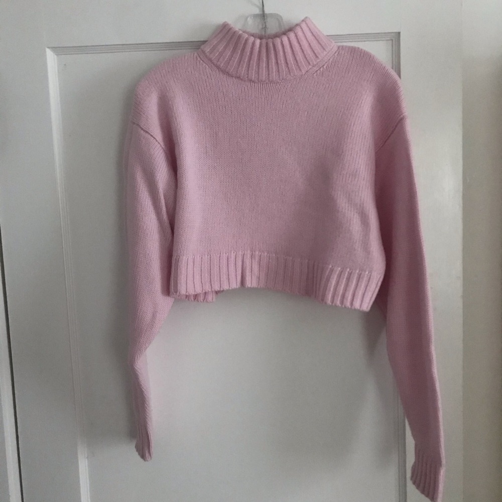 Pink Aritzia Turtleneck Sweater